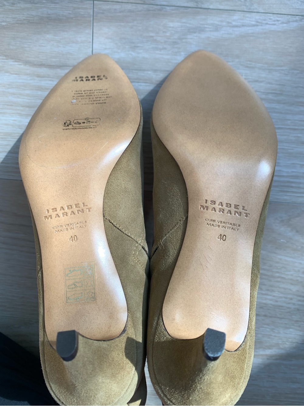 Isabel Marant City Suede Deone Kitten Heel Bootie Tan NWT Size 40 FR - Picture 9 of 11